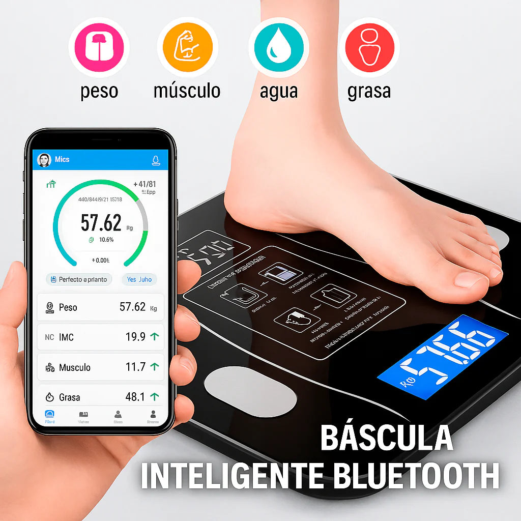 Bascula Inteligente Bluetooth BodyMetrics Pro®
